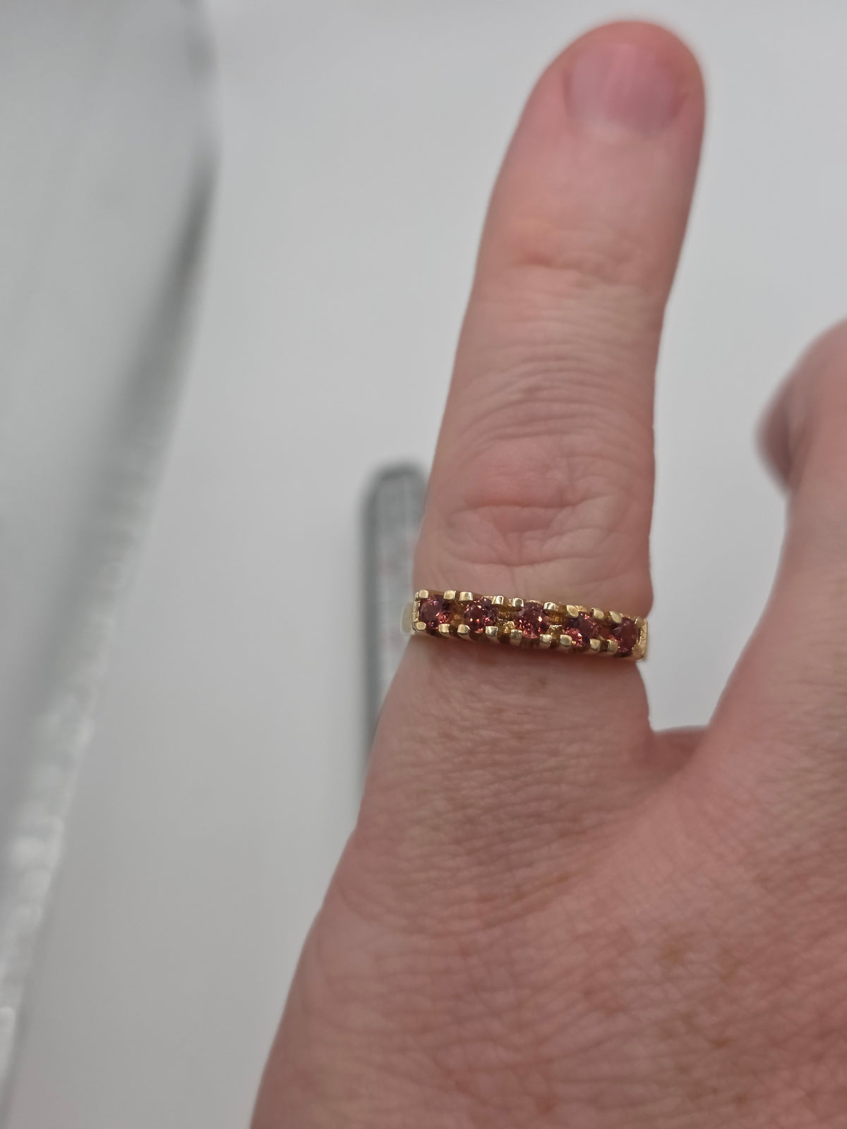 9ct gold gemstone ring