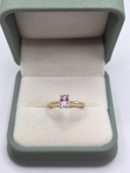 9ct gold kunzite ring