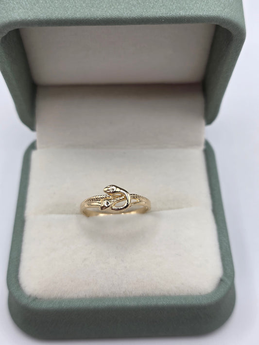 9ct gold snake ring