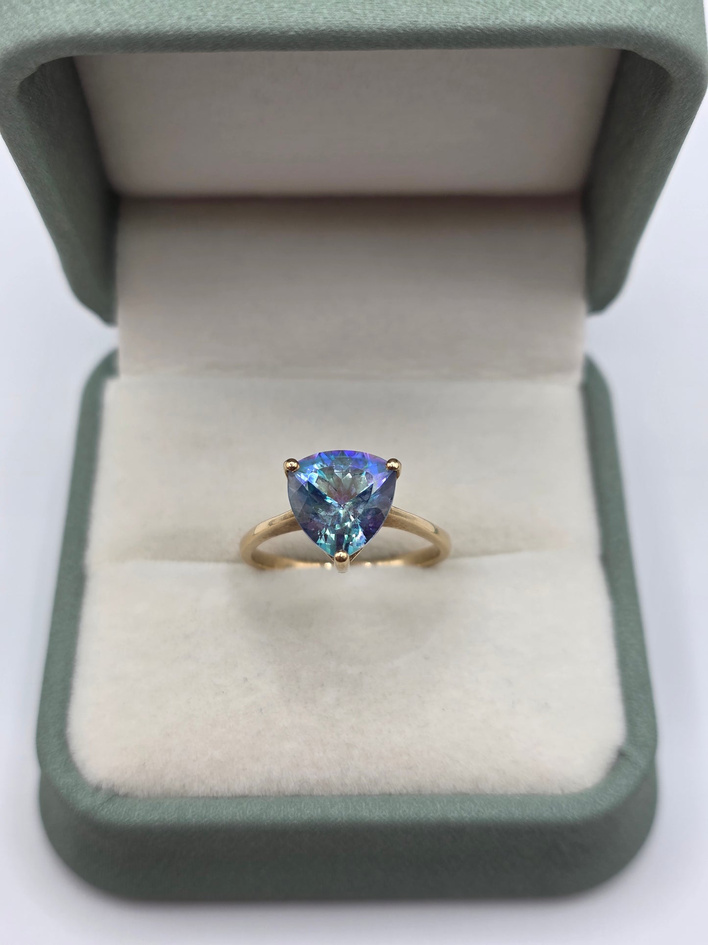 9ct gold coated topaz ring