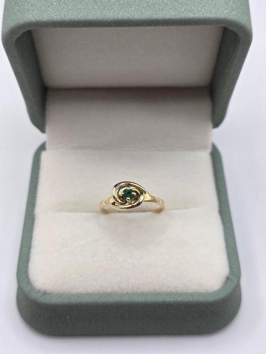 9ct gold emerald ring