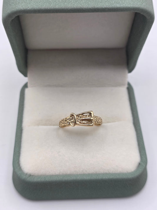 9ct gold buckle ring