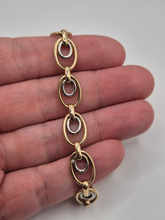 9ct two tone gold bracelet