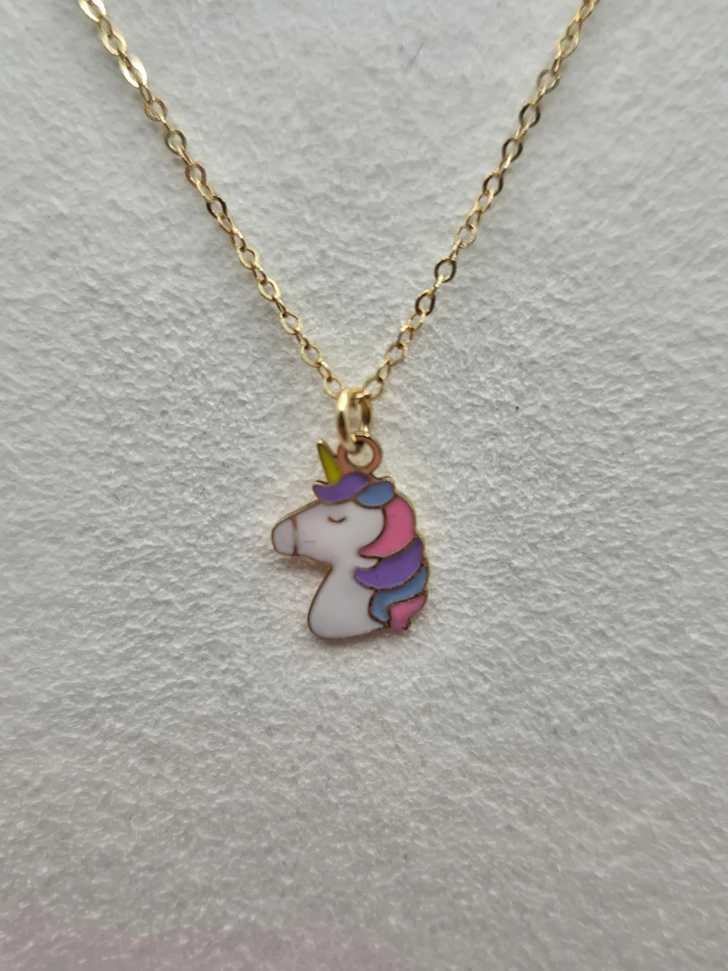 9ct gold unicorn necklace