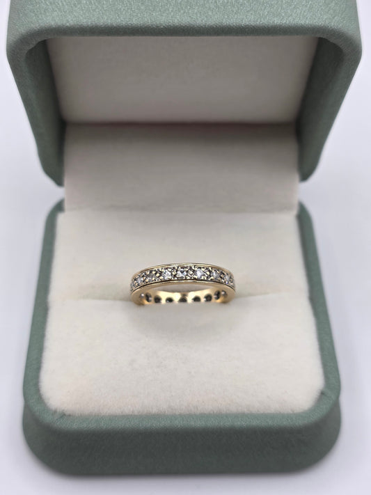 9ct gold diamond eternity ring