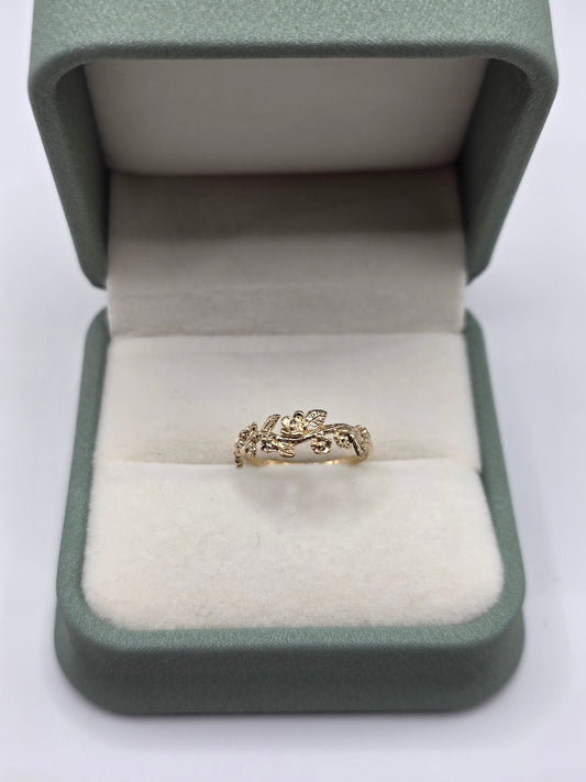 9ct gold forget me not ring