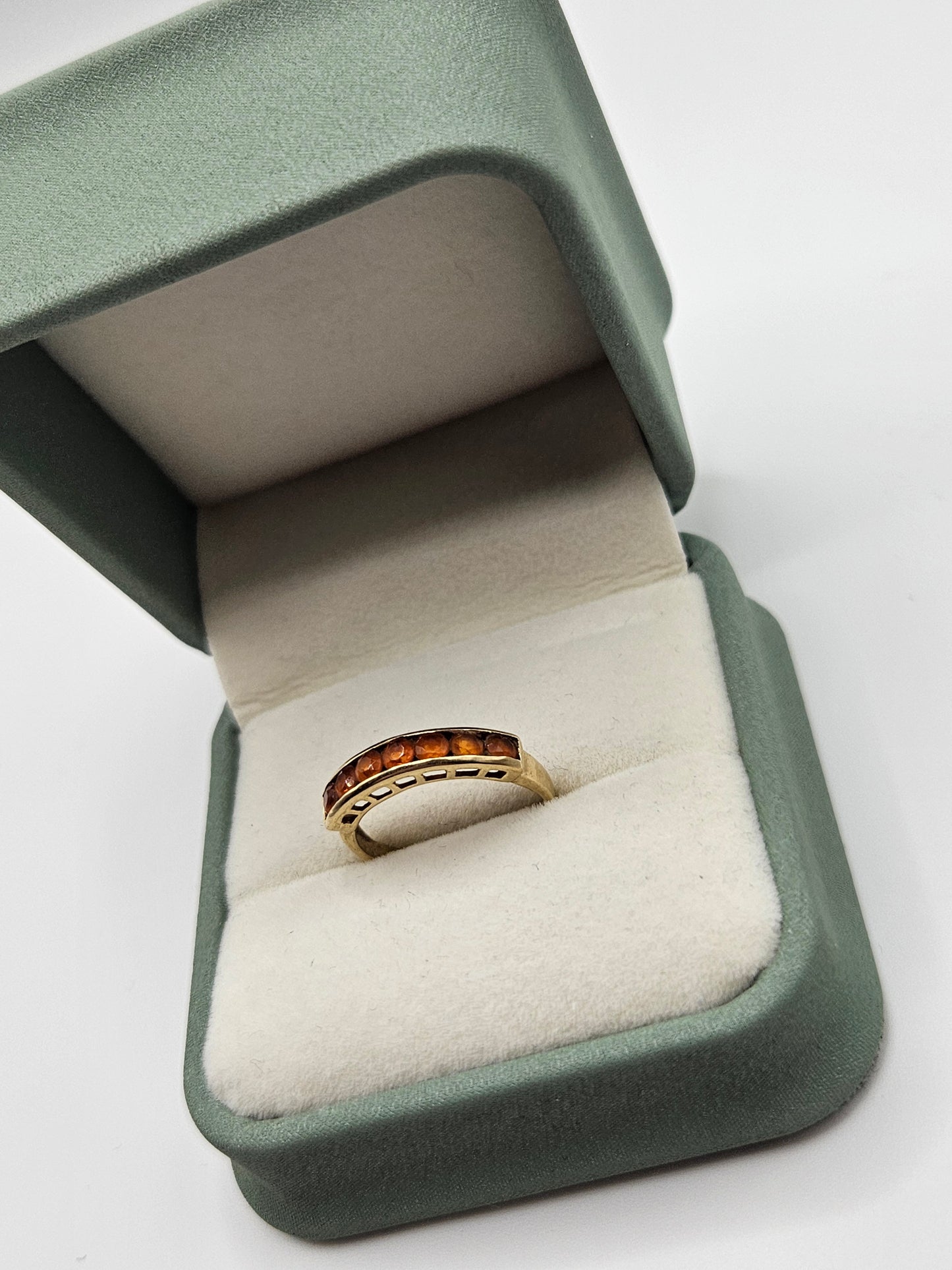 9ct gold fire opal ring