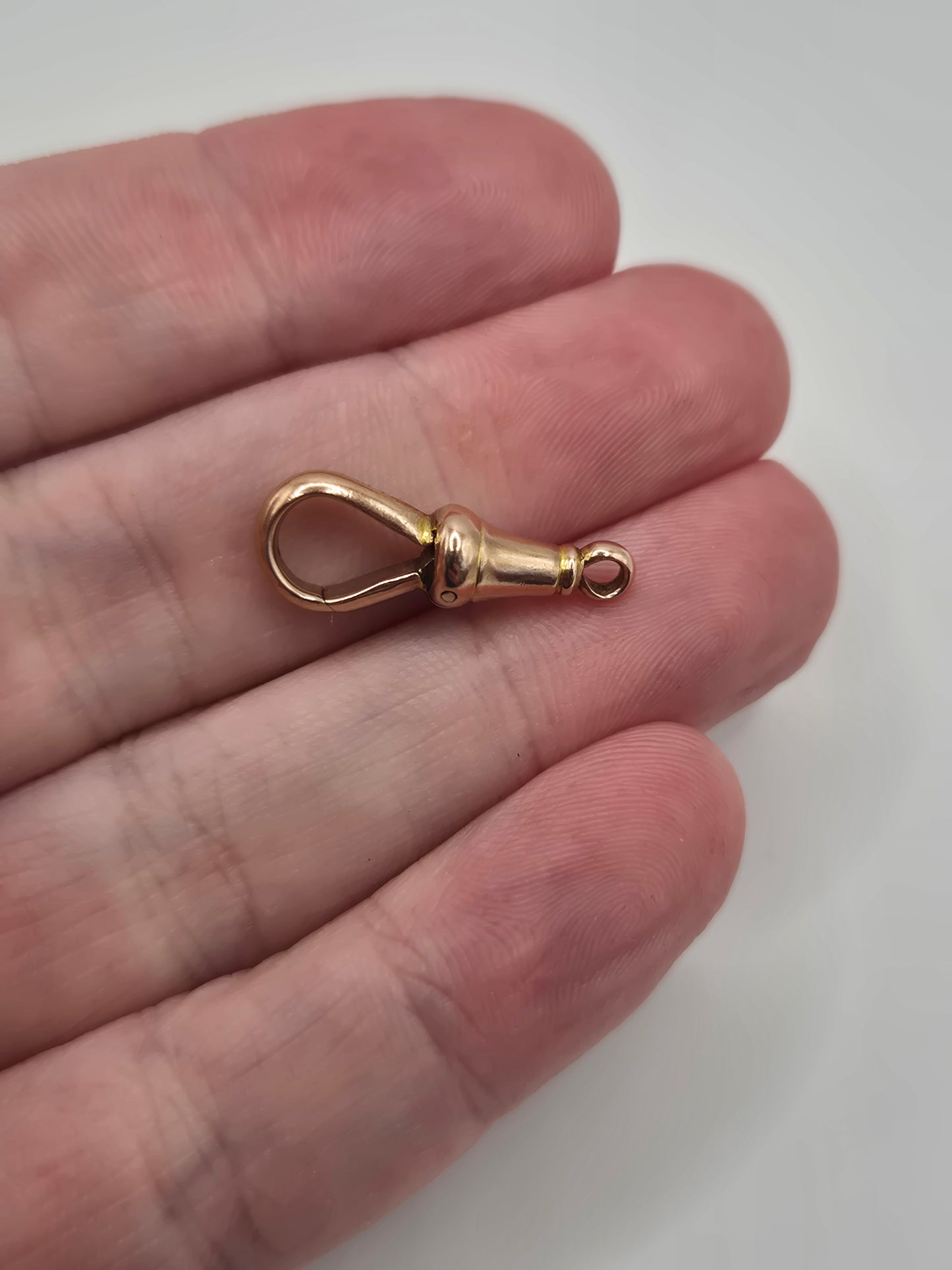 9ct rose gold dog clip (2)