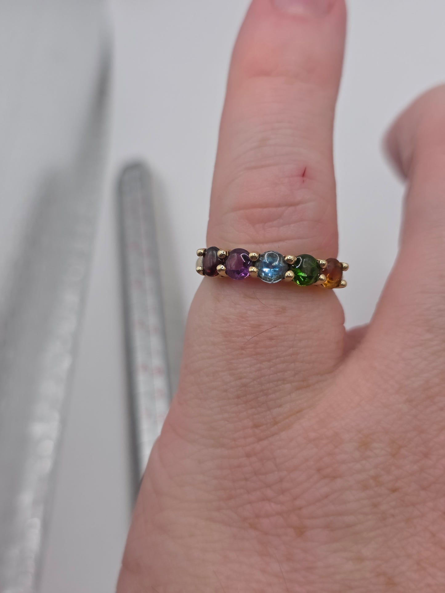 9ct gold multigem ring
