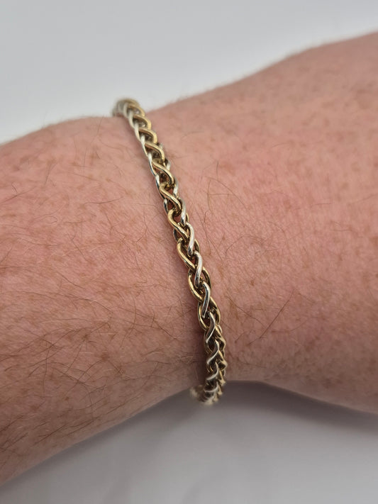9ct two tone gold bracelet