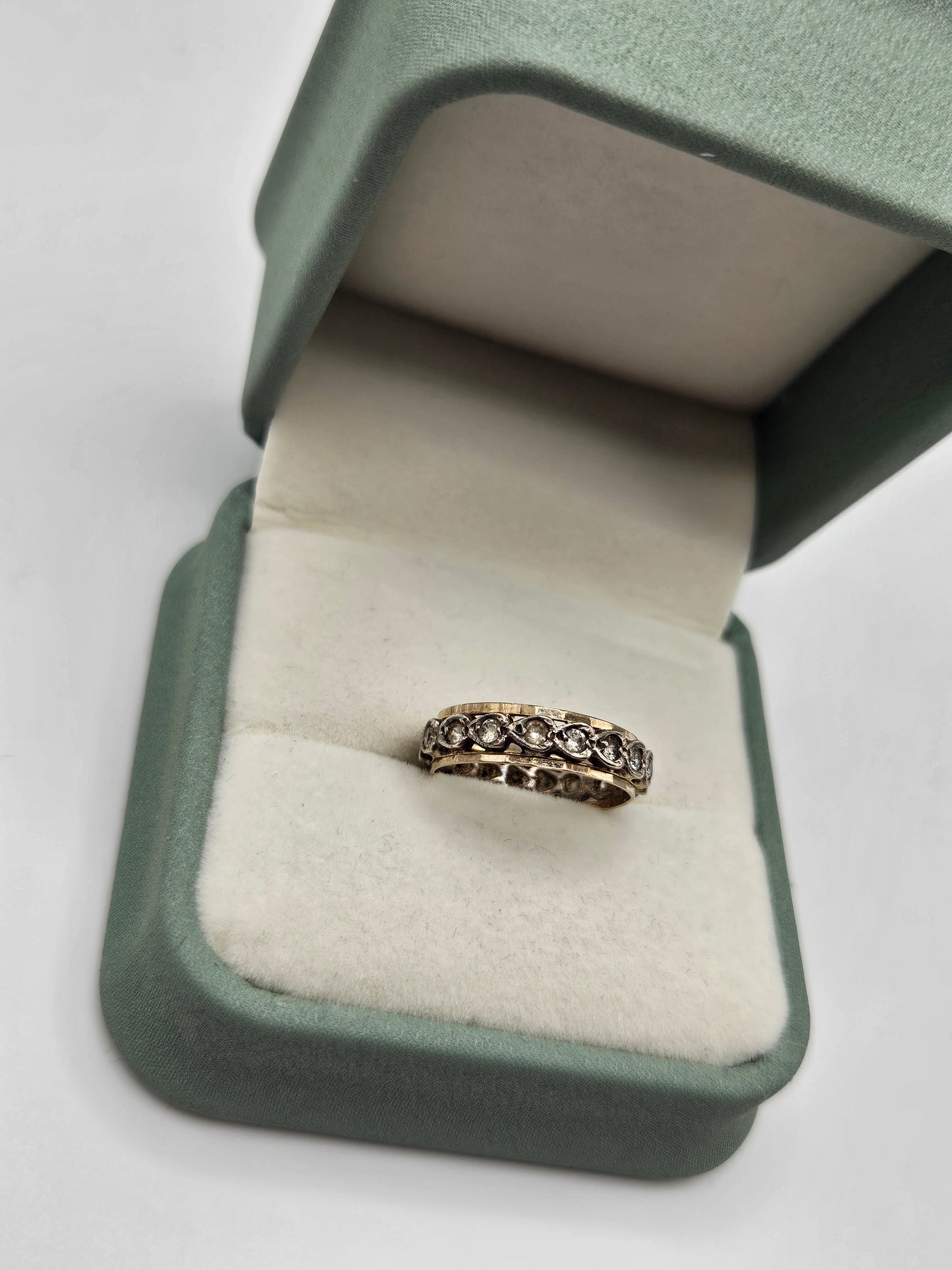 9ct gold and silver ring