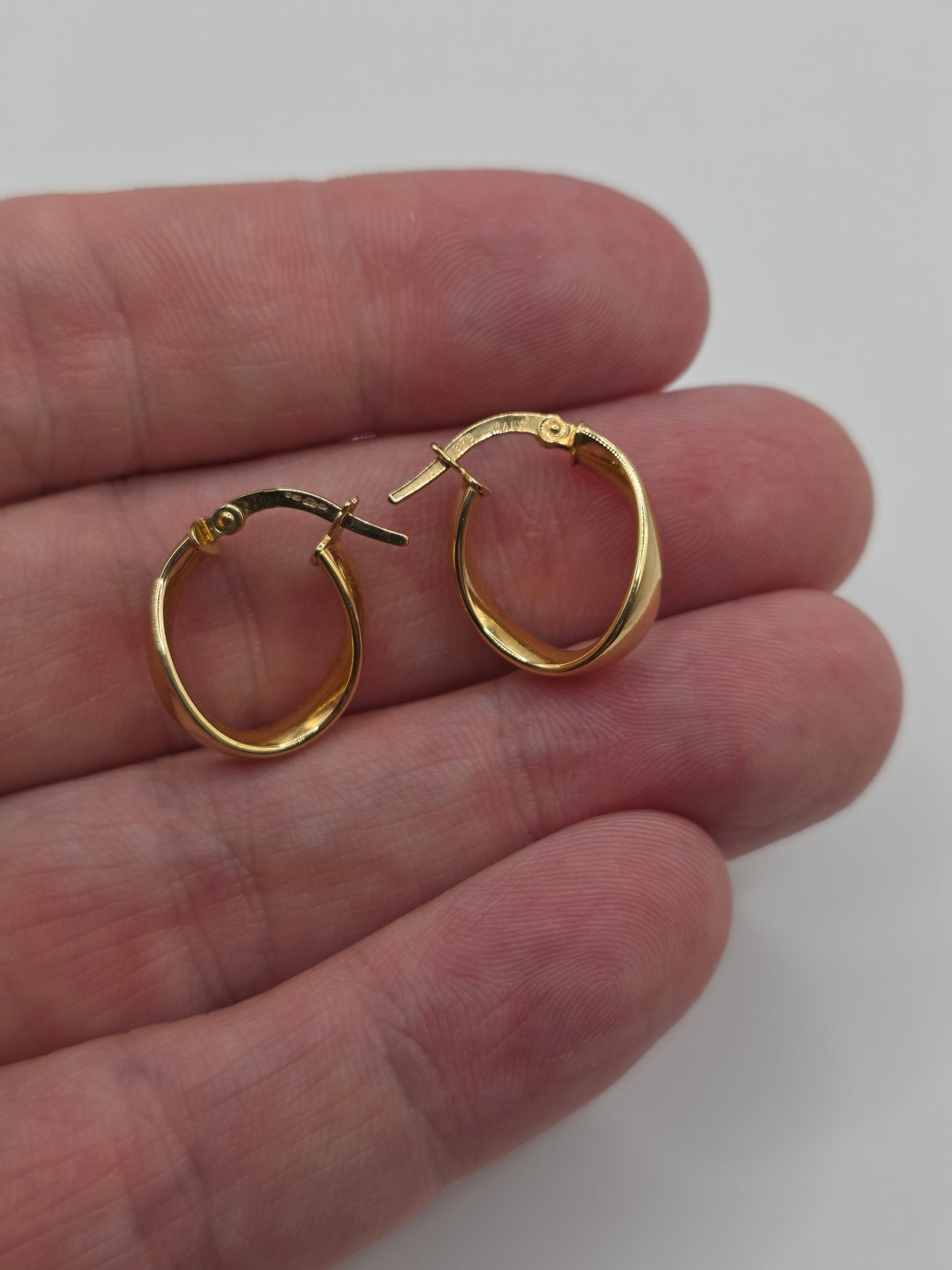 9ct gold creole earrings