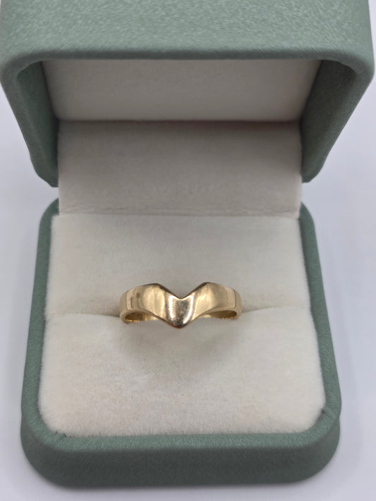 Heavy 9ct gold wishbone ring