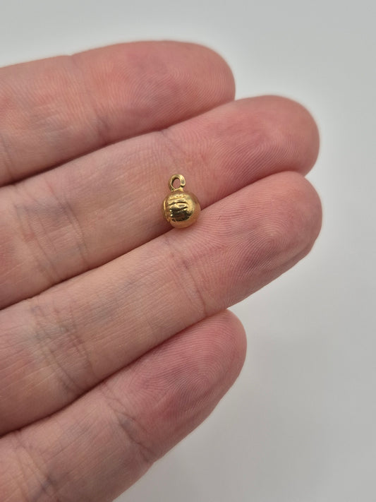 9ct gold football charm