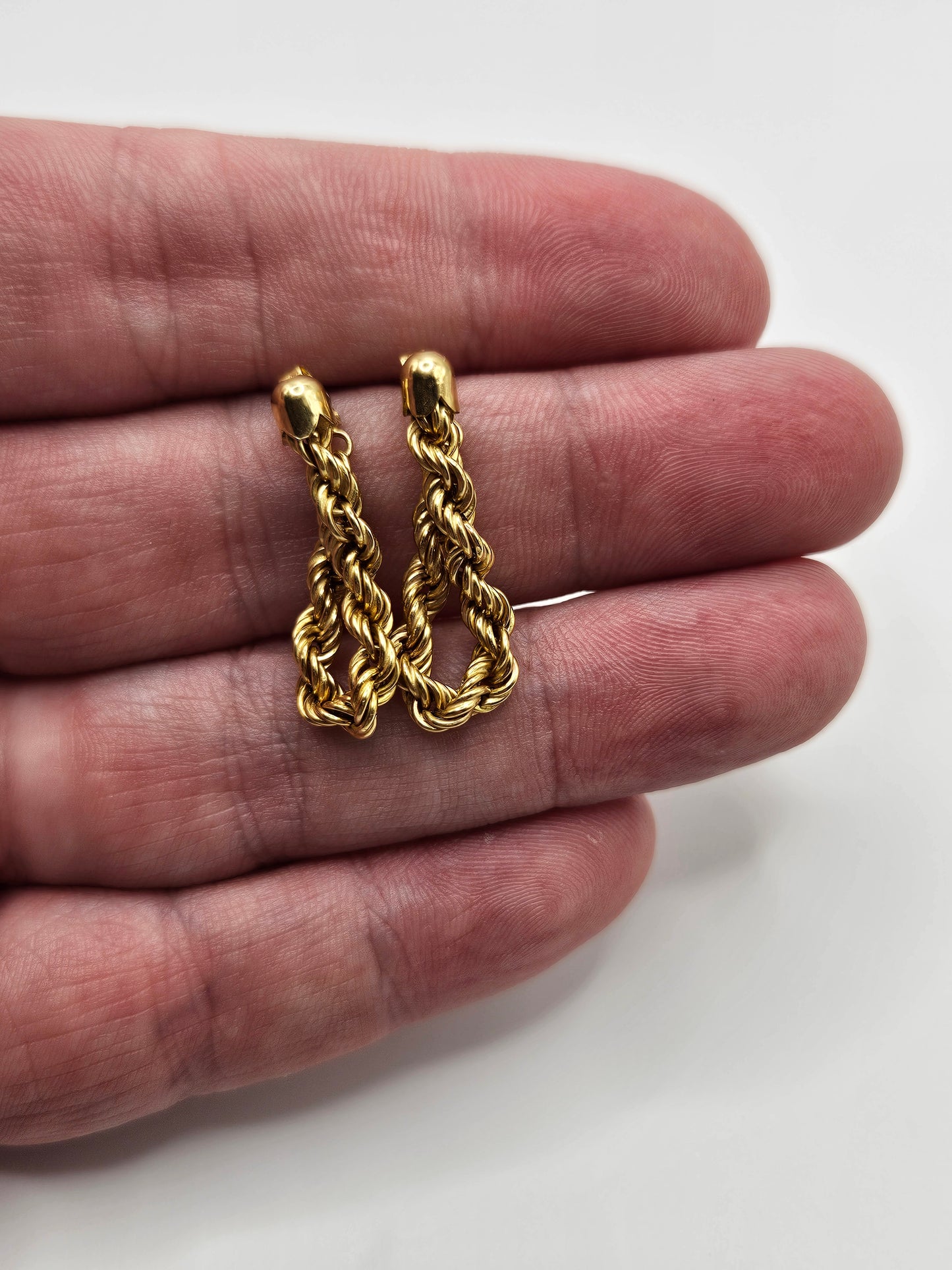 9ct gold rope earrings