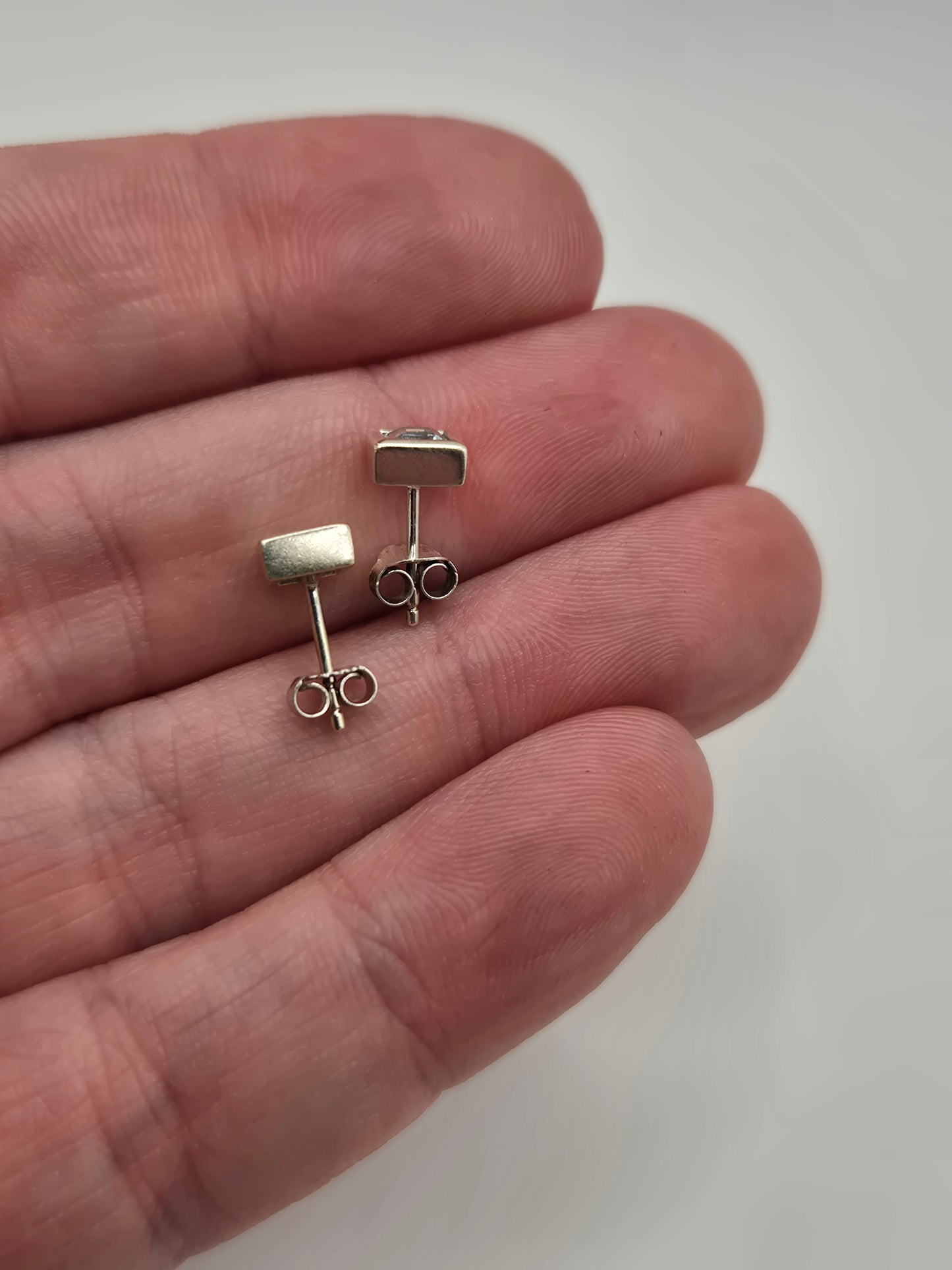 9ct white gold topaz earrings