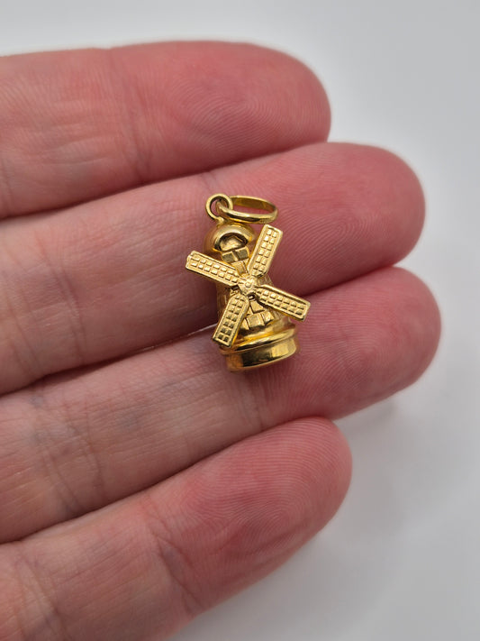 9ct gold windmill charm