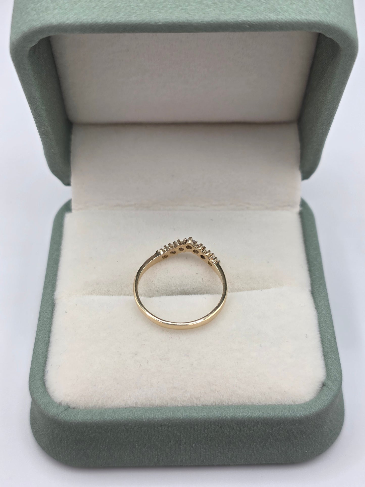 9ct gold opal wishbone ring