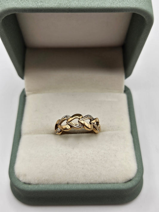 9ct gold diamond ring