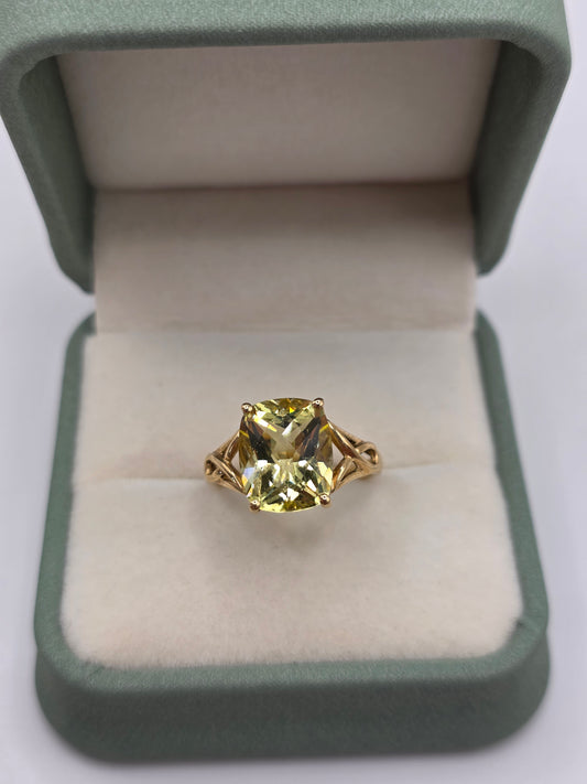 9ct gold citrine ring