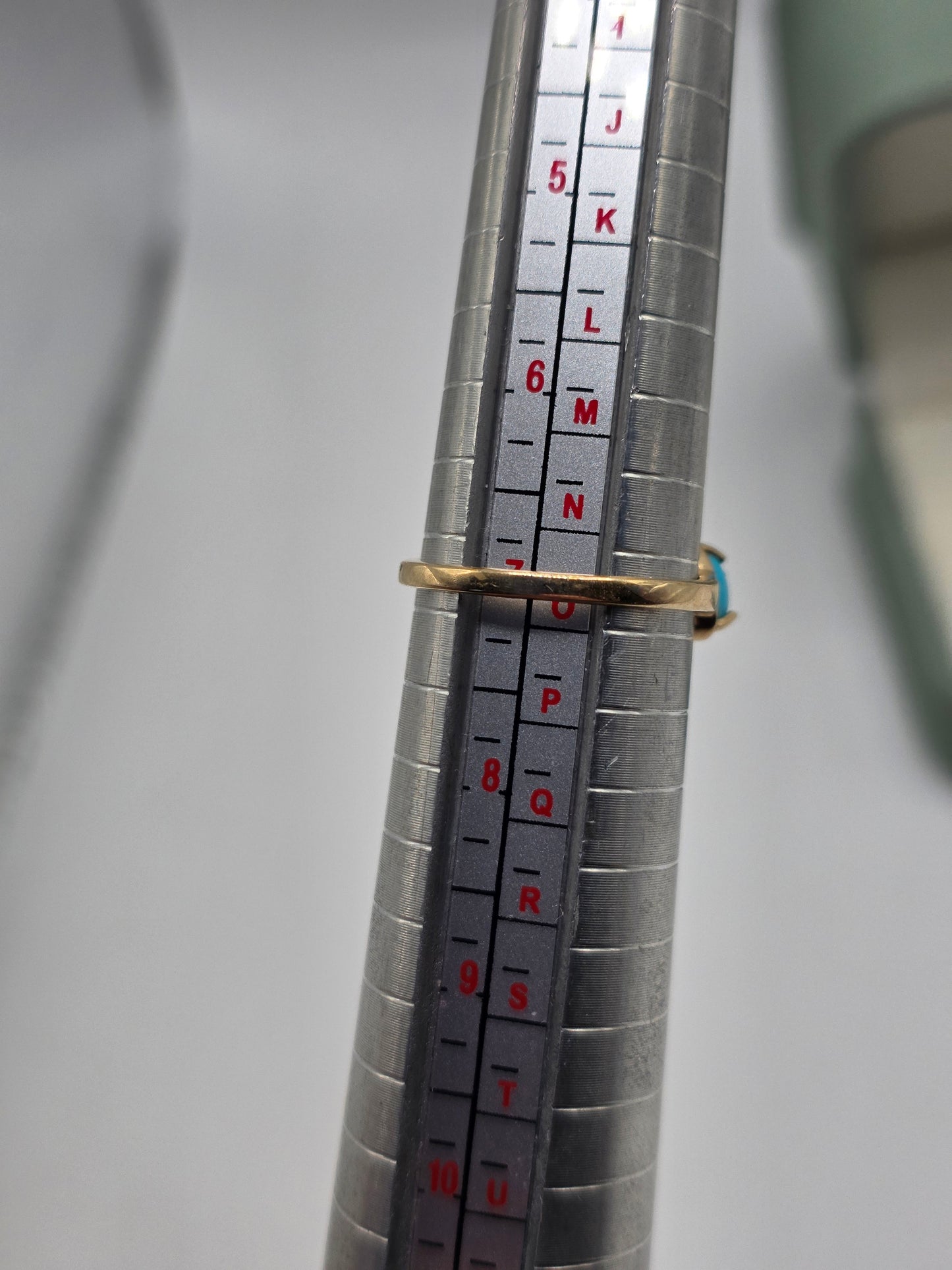 9ct gold turquoise ring