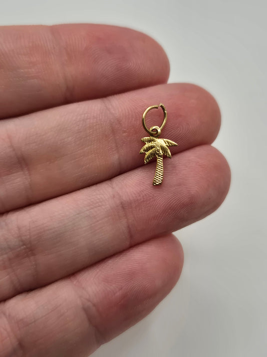 9ct gold palm tree charm