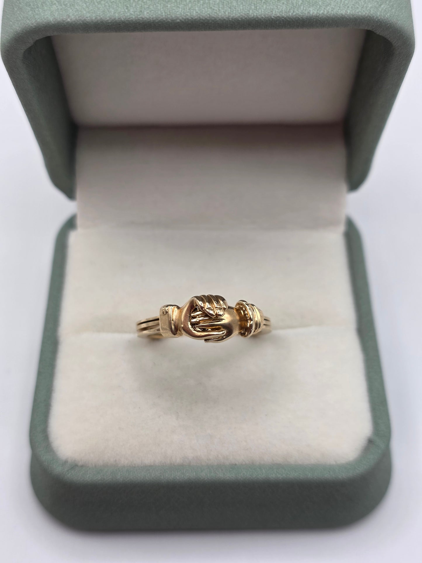 9ct gold diamond fede opening ring