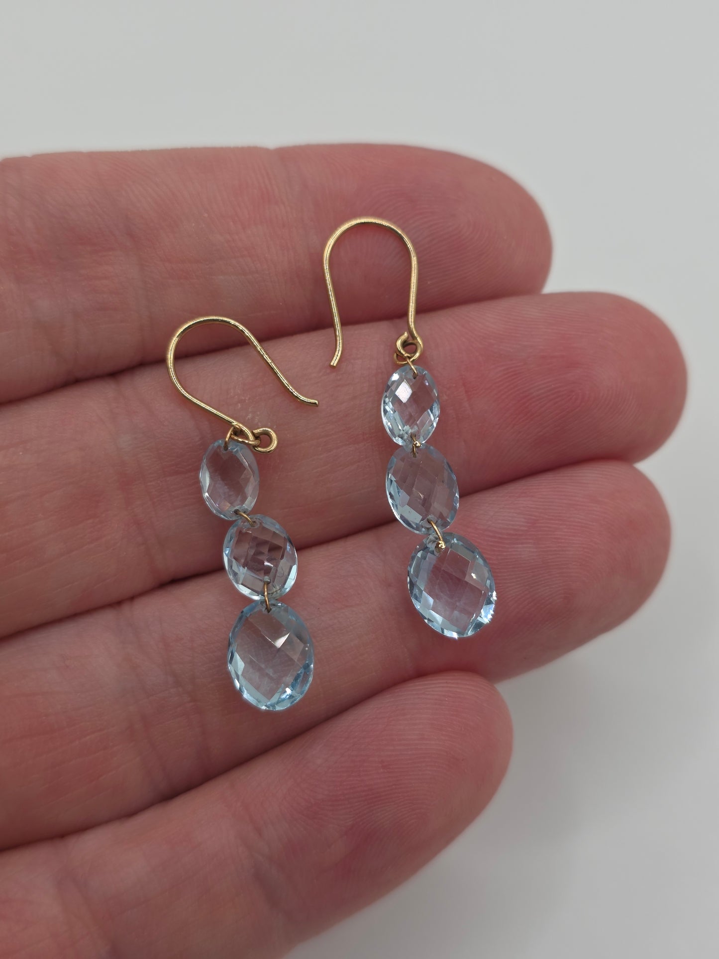9ct gold topaz earrings