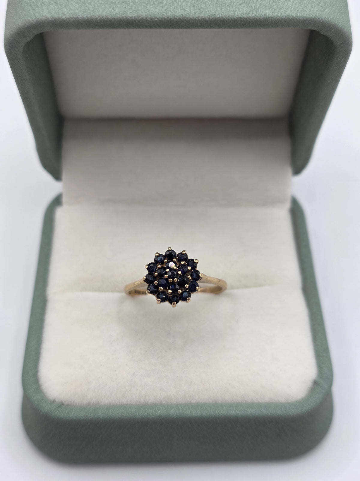 9ct gold black topaz ring