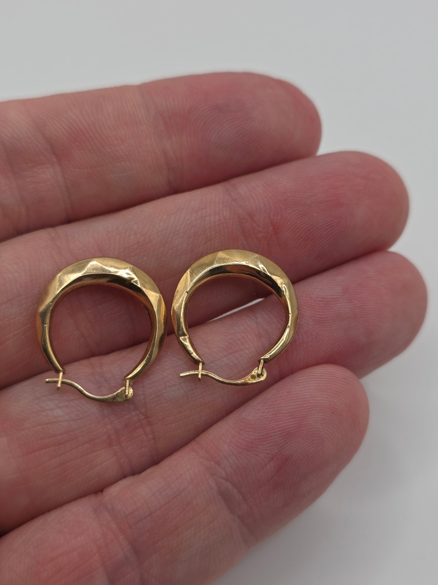 9ct gold creole earrings