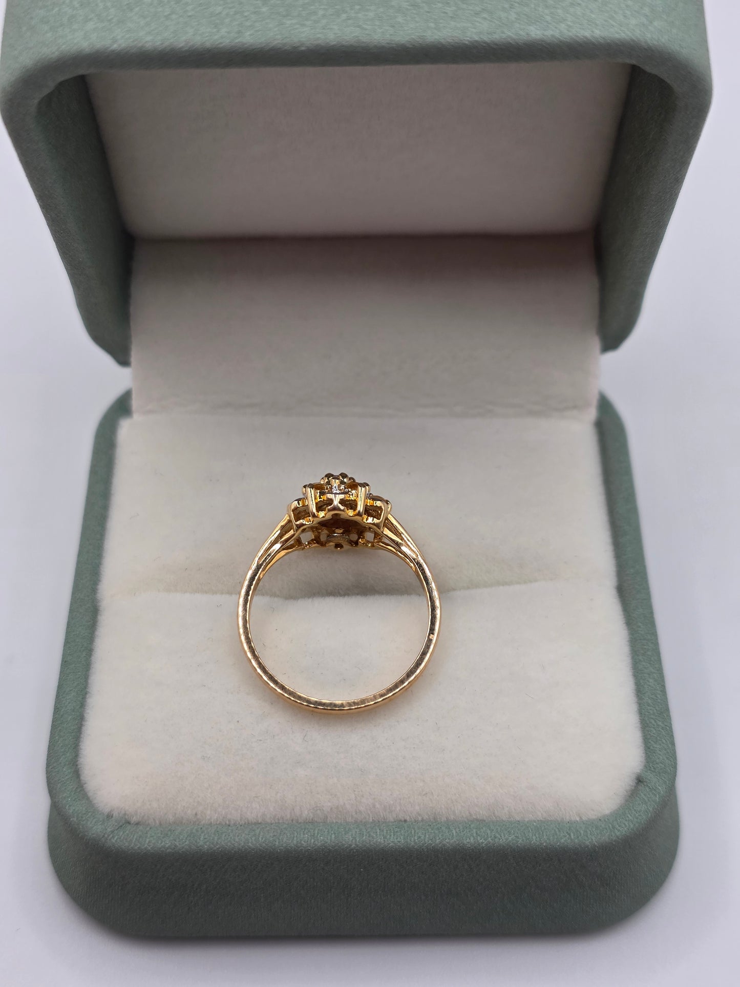 14ct gold fancy sapphire and diamond ring