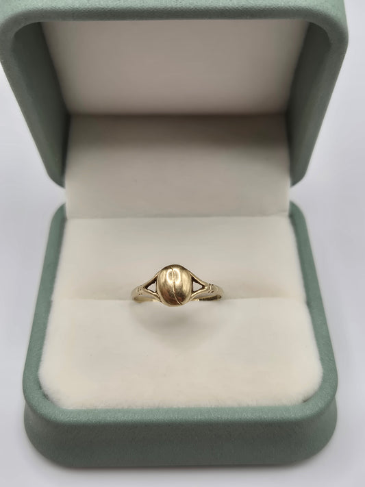 9ct gold coffee bean ring