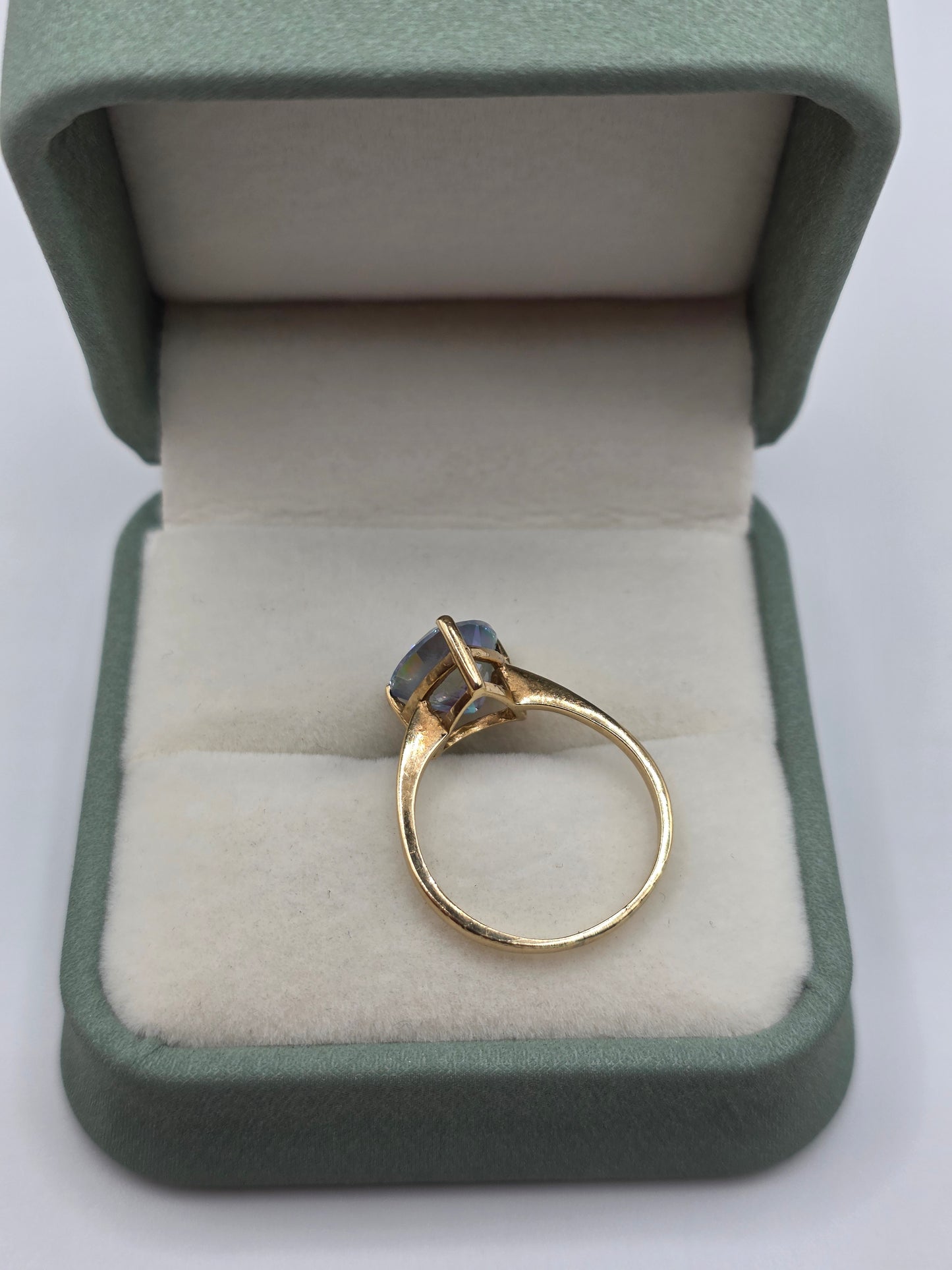 9ct gold coated topaz ring