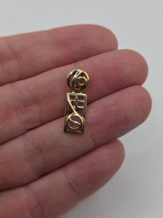 9ct gold mackintosh pendant