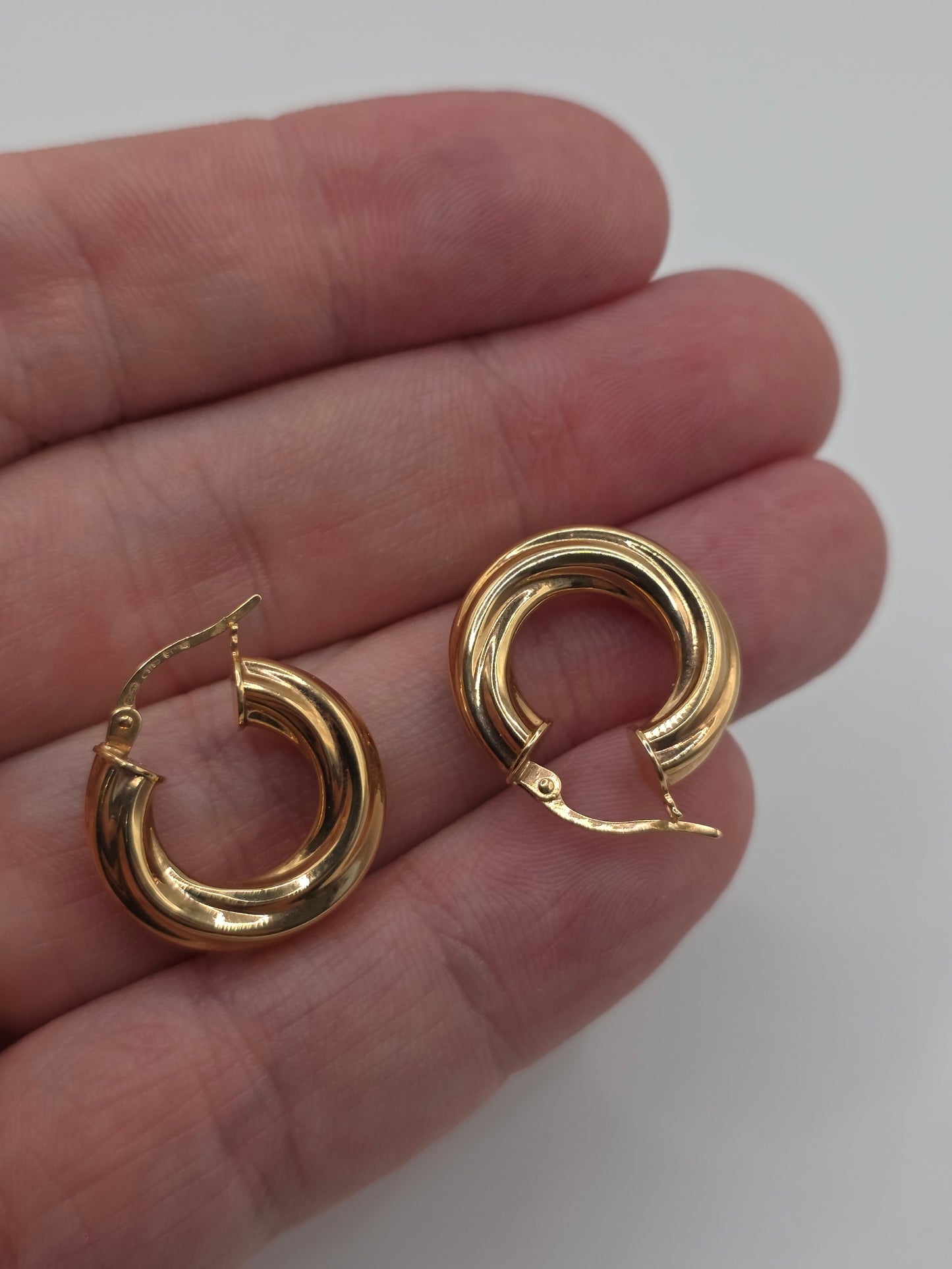 9ct gold creole earrings