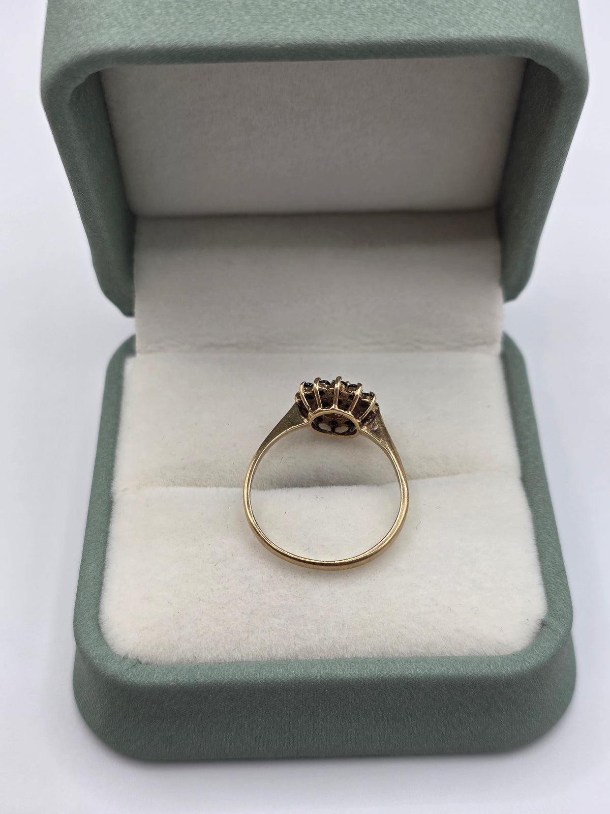 9ct gold black topaz ring