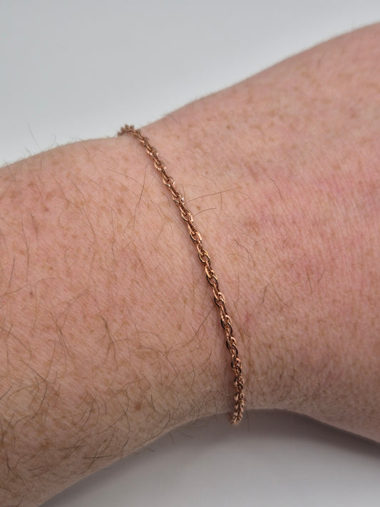 9ct rose gold bracelet