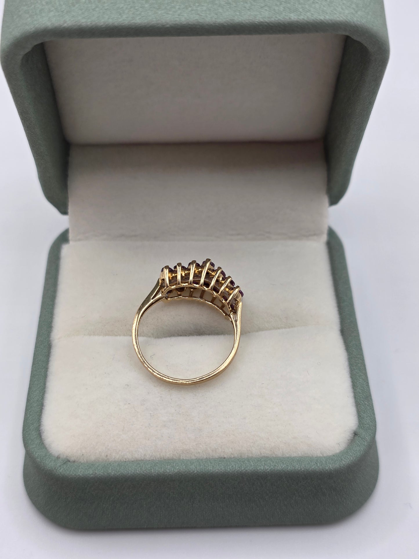 9ct gold ruby and diamond ring