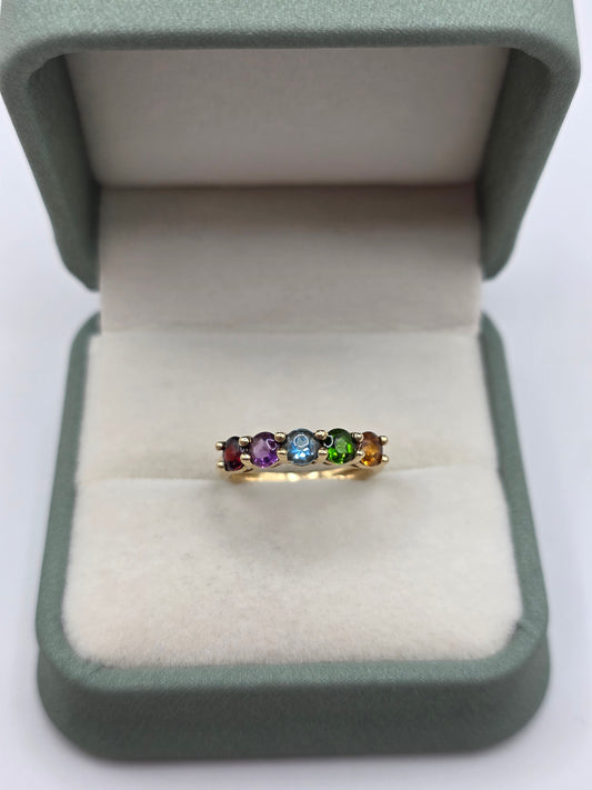 9ct gold multigem ring
