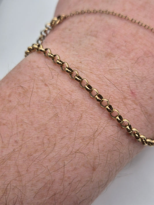 9ct gold belcher bracelet