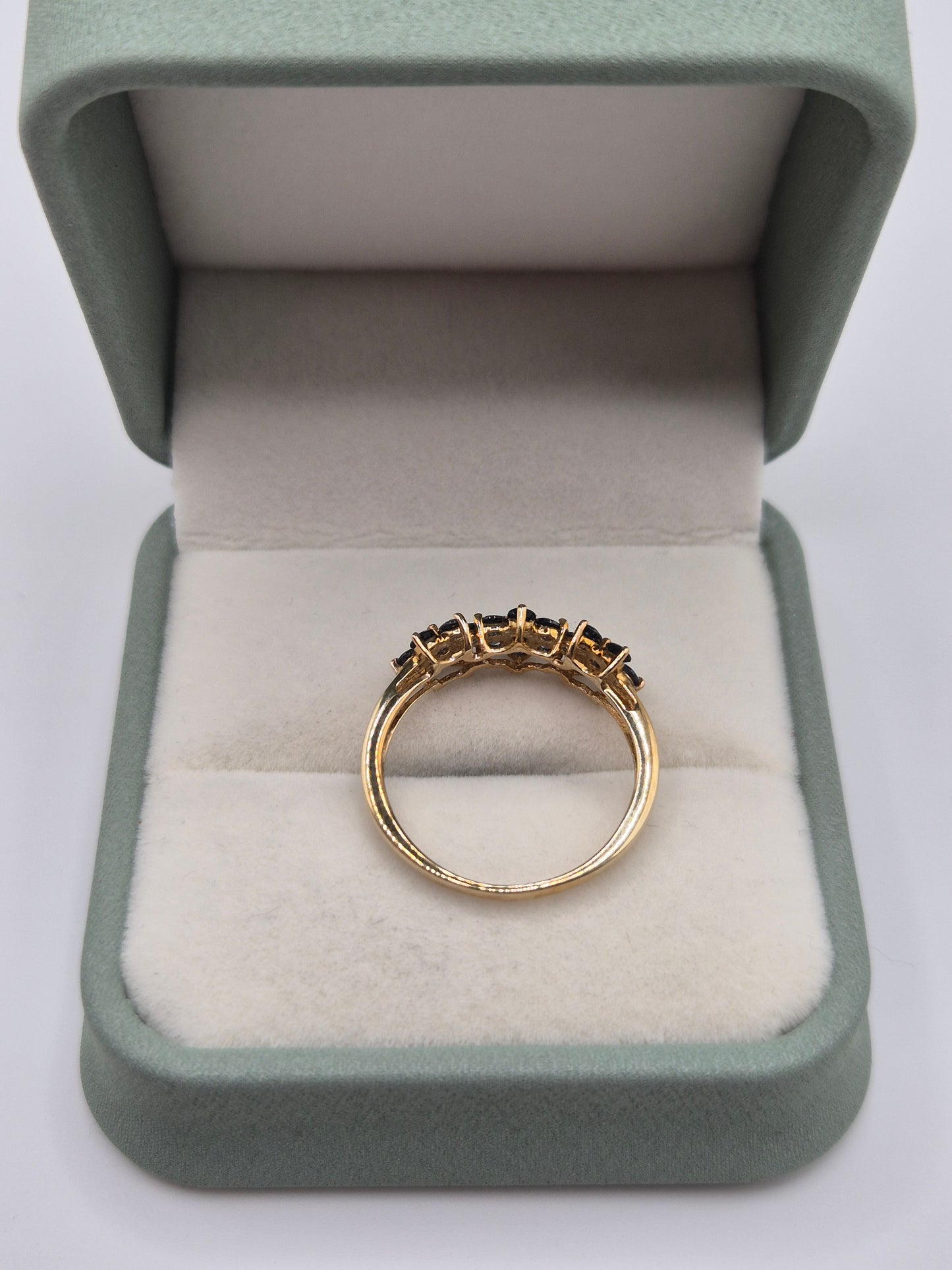 9ct gold london blue topaz ring