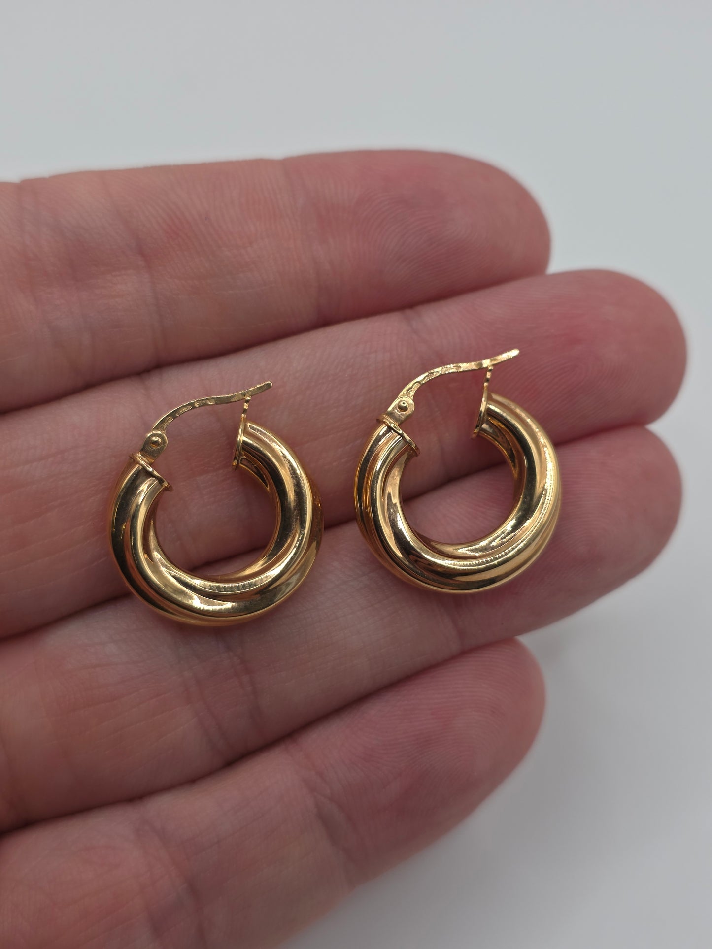 9ct gold creole earrings