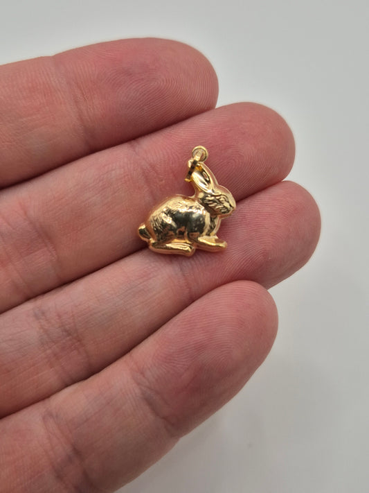 9ct gold rabbit charm