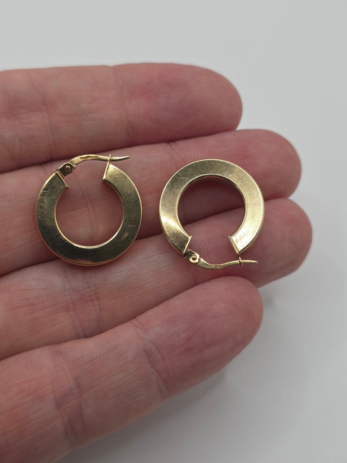 9ct gold creole earrings