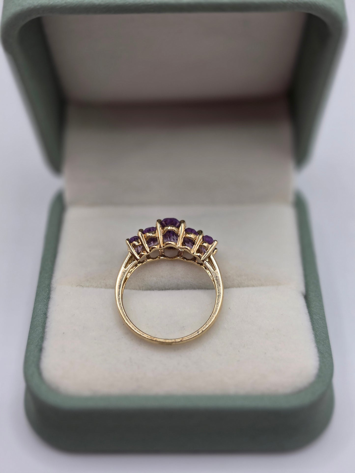9ct gold amethyst ring