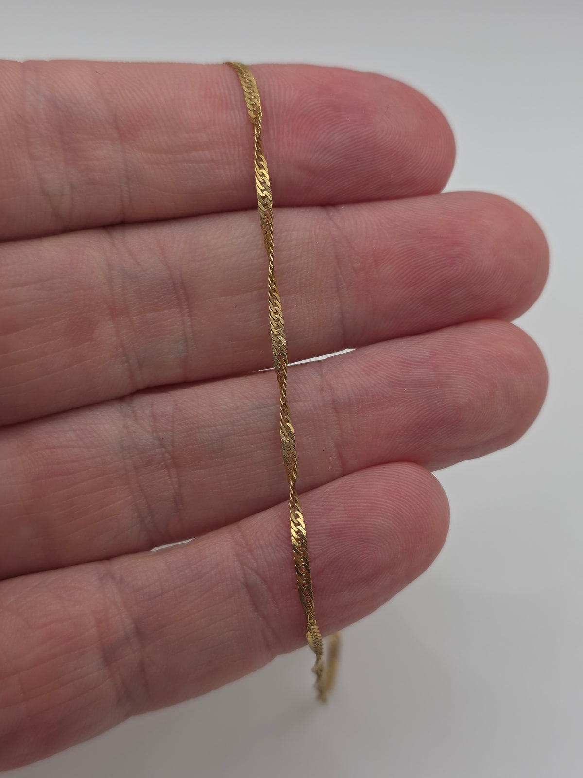 9ct gold twist link bracelet