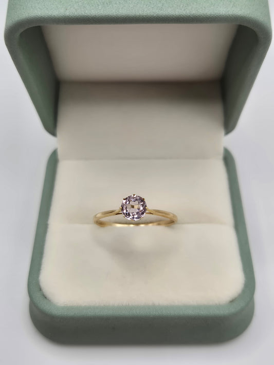 9ct gold pink amethyst ring