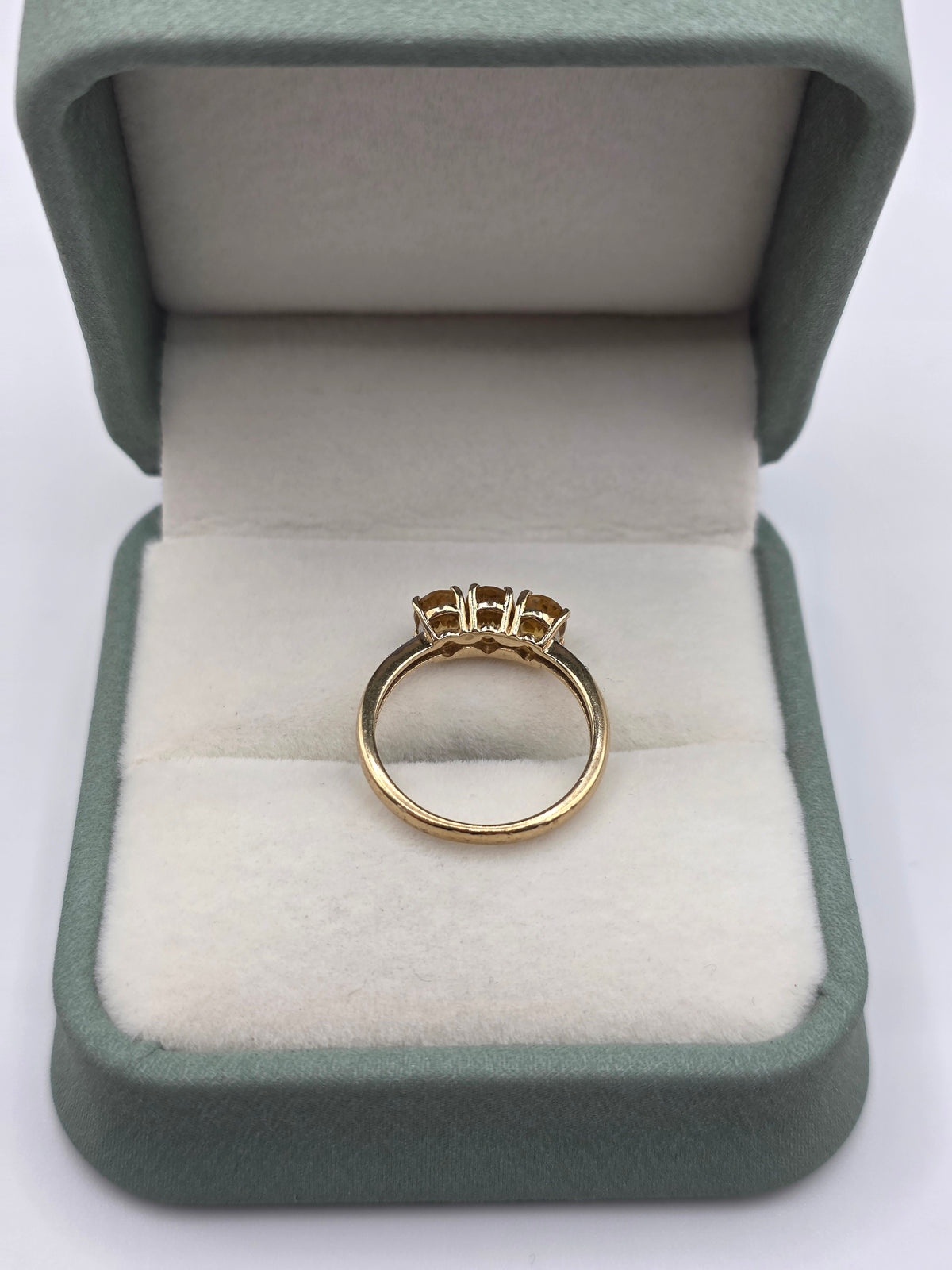 9ct gold citrine and diamond ring