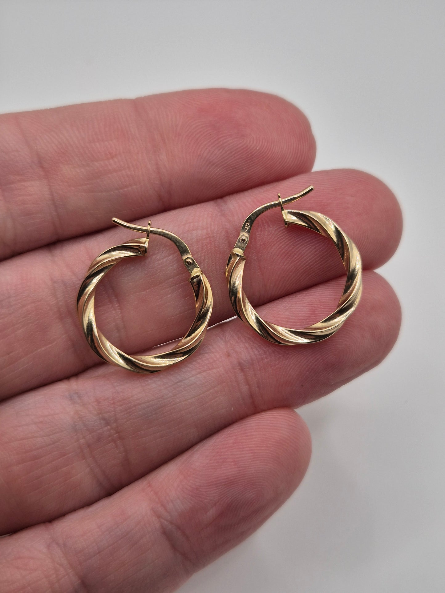 9ct gold creole earrings