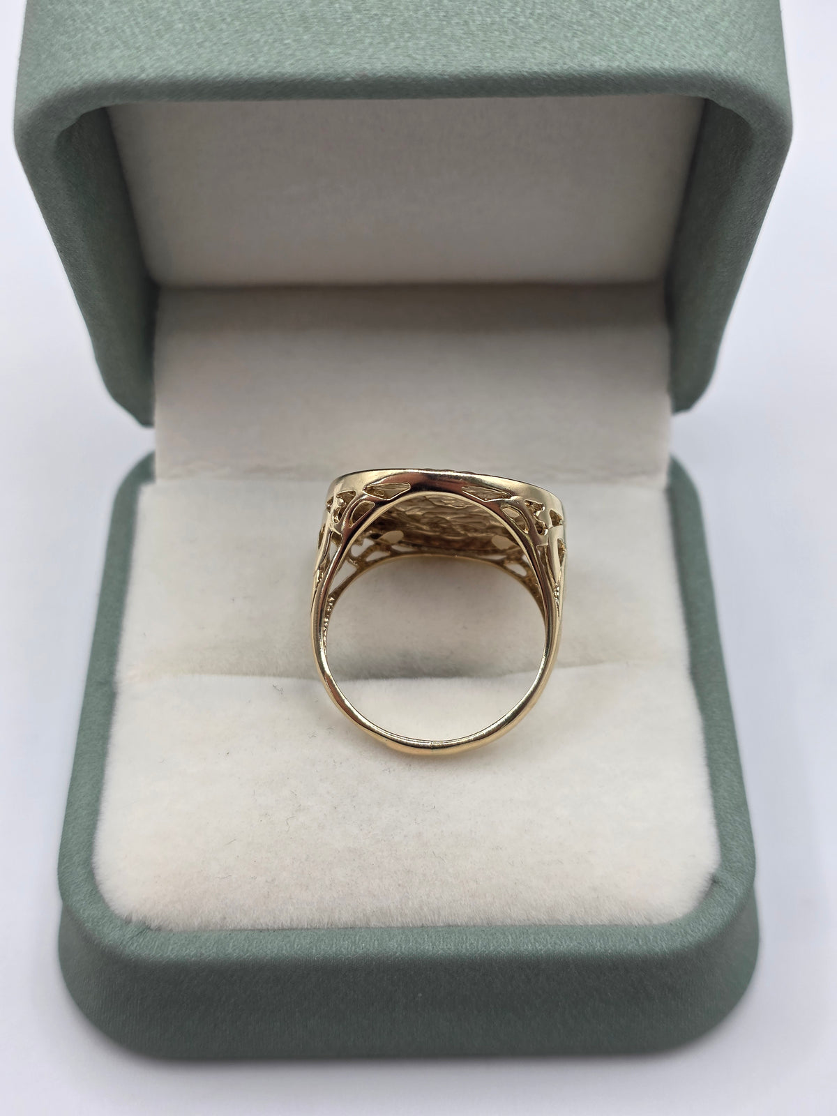 9ct gold st George ring